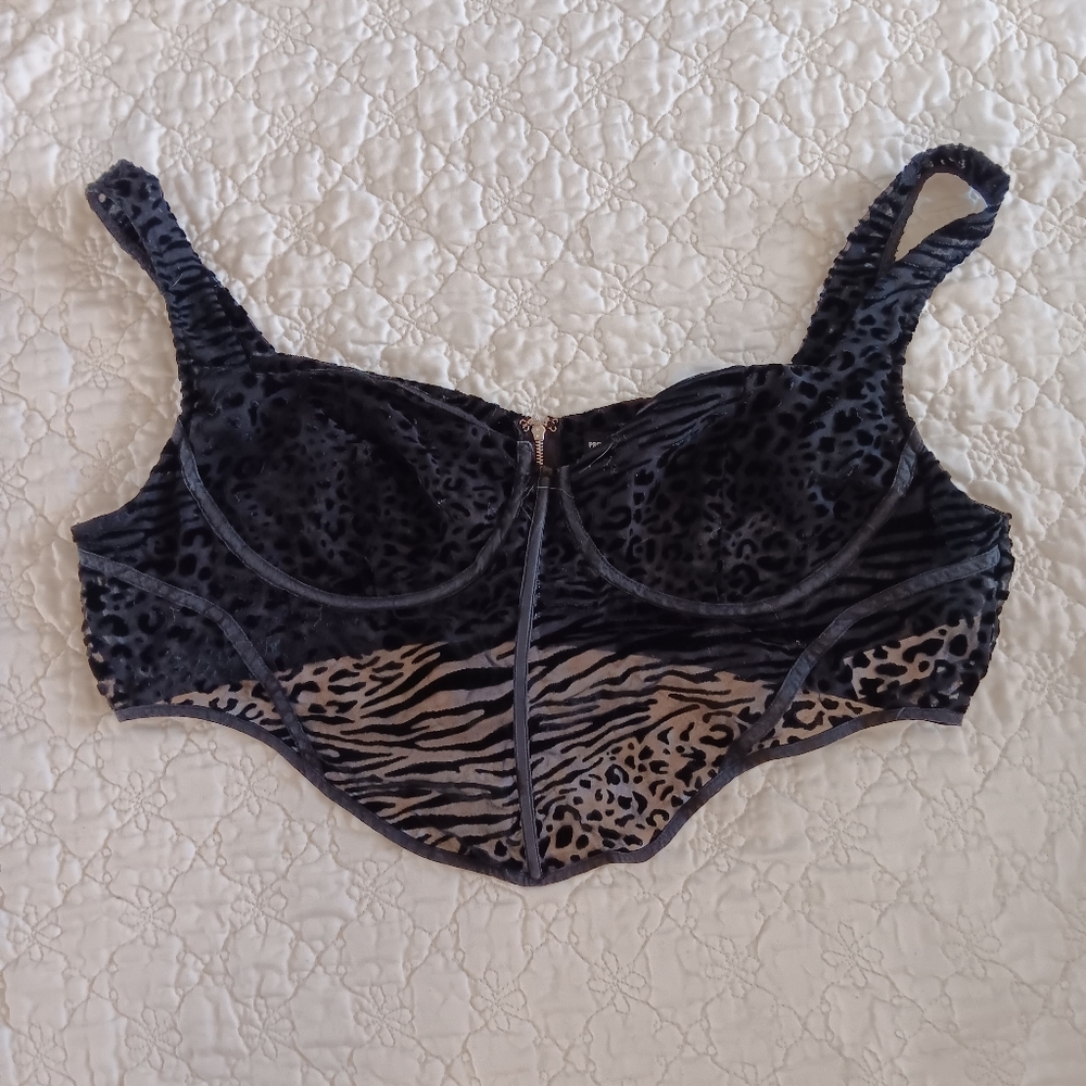 plus size sheer animal print zebra print leopard print cheetah cropped corset